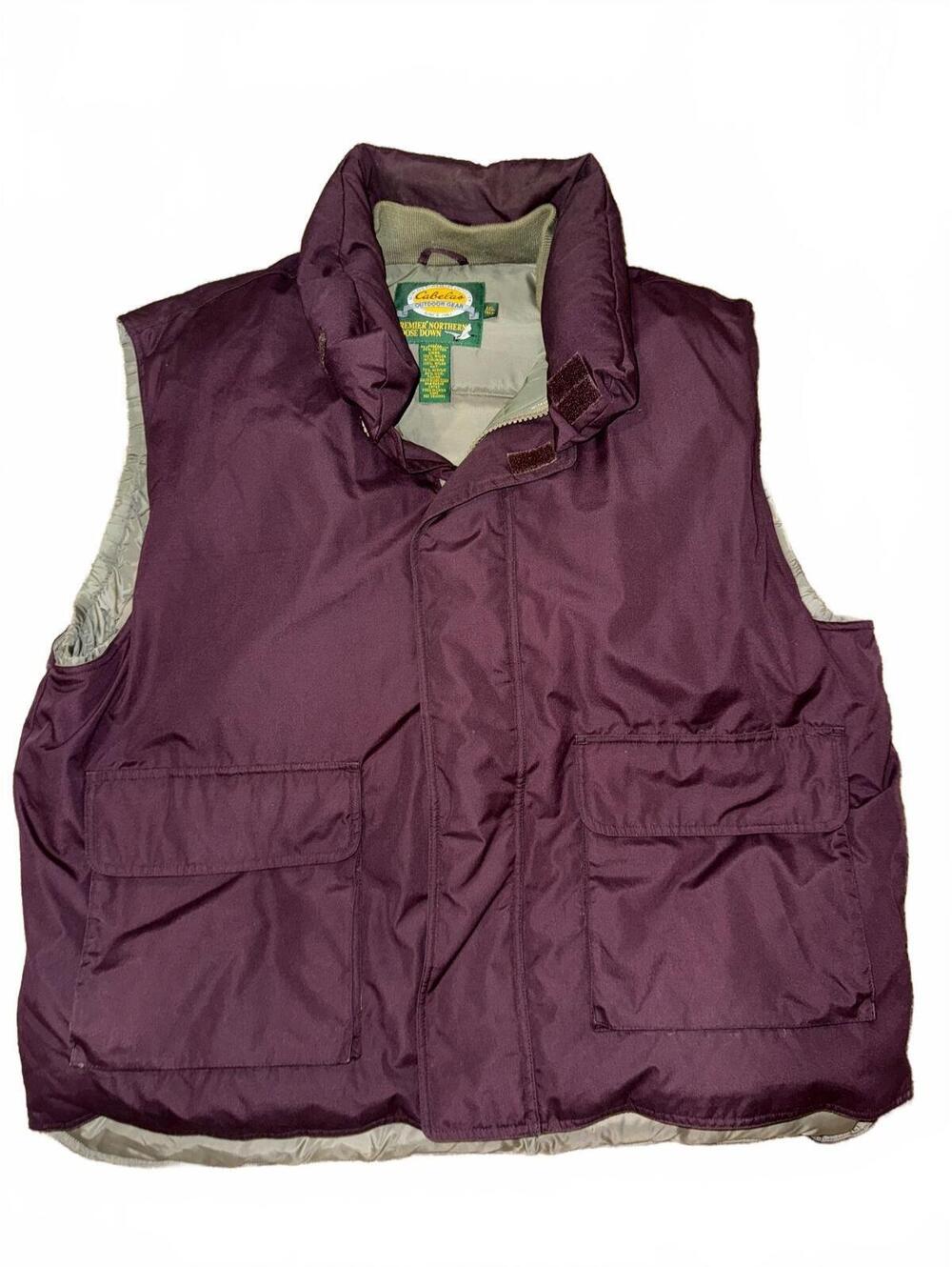 Cabela's Premier Northern Goose Down Outdoor Gear Purple Puffer Vest Size 2XLT